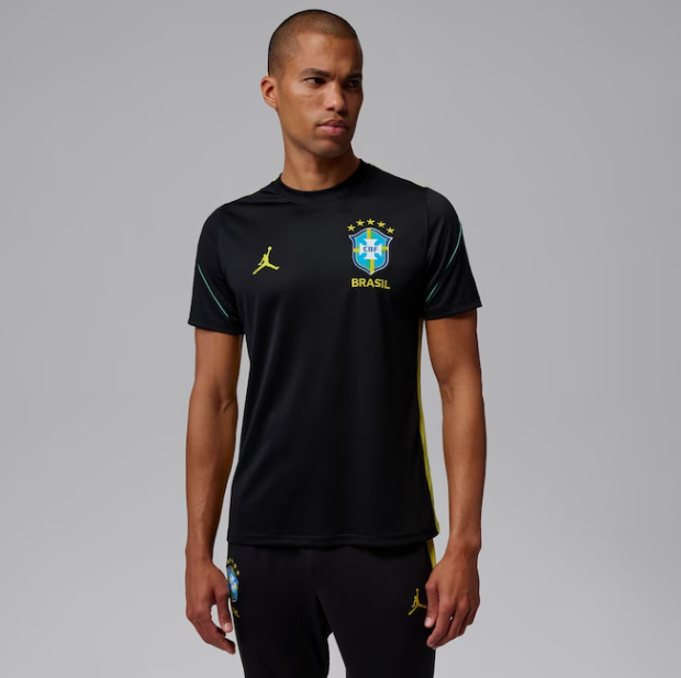 Camiseta Brasil Dri-FIT Jordan Strike 2026 Treino Masculina